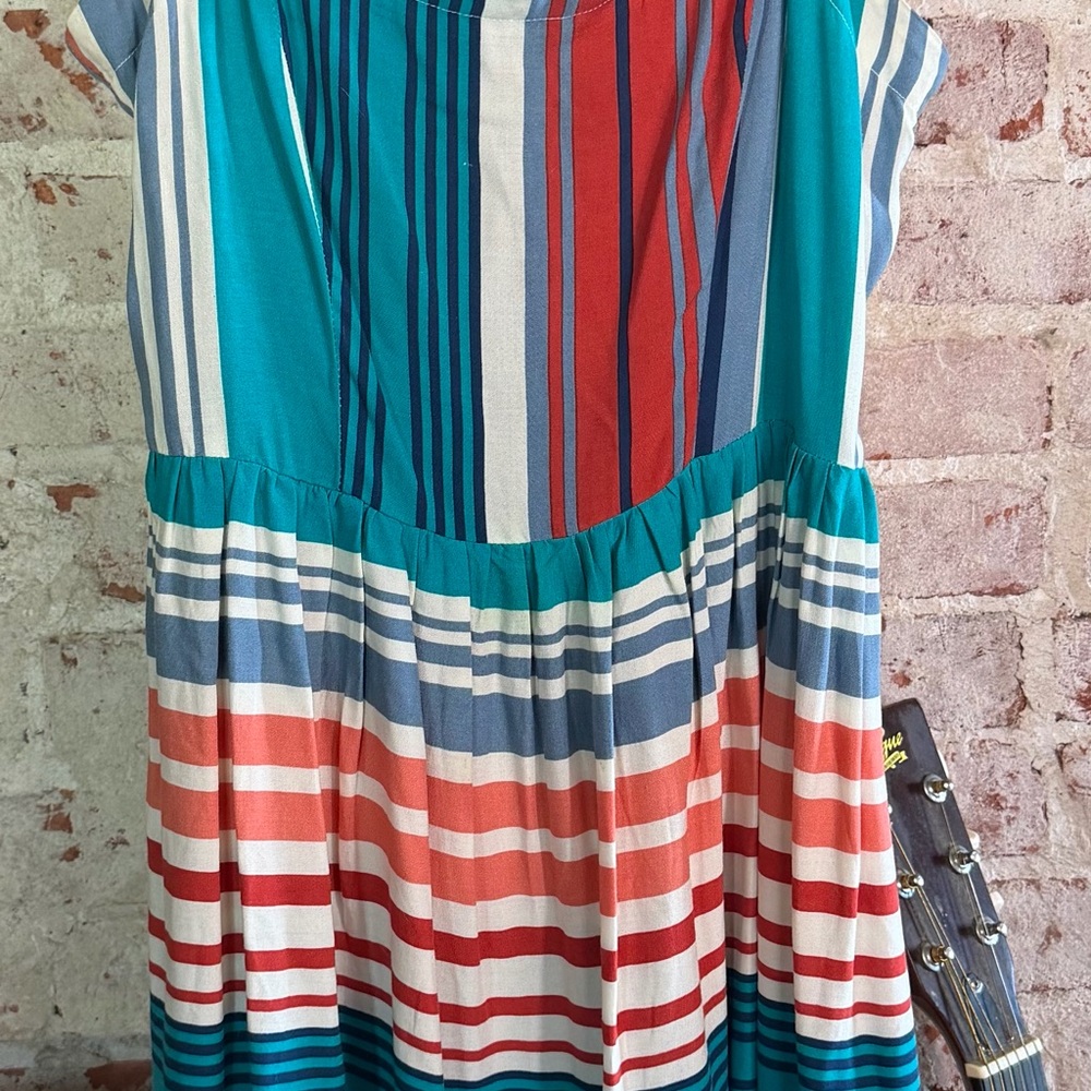 Gypsies & Moondust Striped Multi-Color Mini Dress